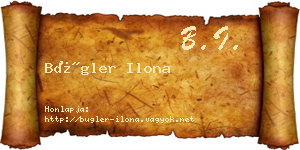 Bügler Ilona névjegykártya